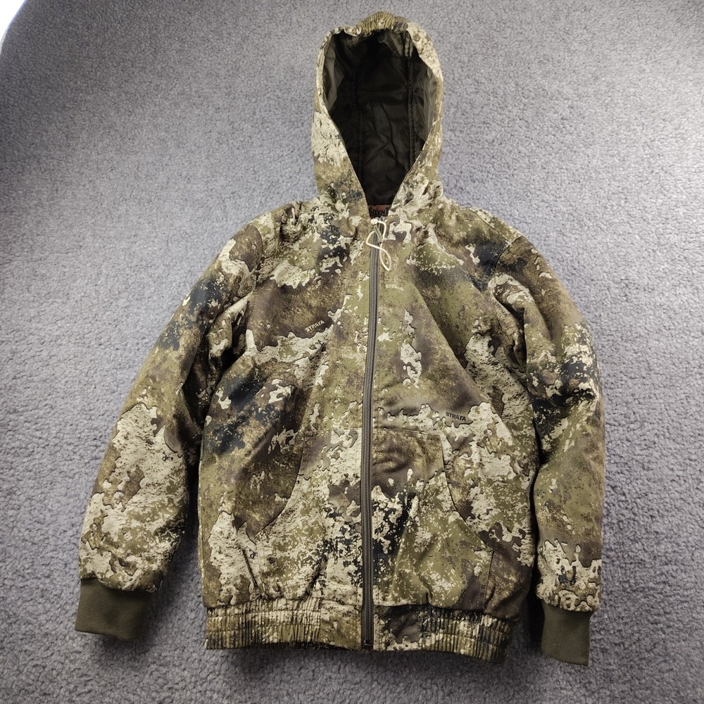 RedHead Silent Hide Insulated Jacket Strata camouflage Hooded Size Large Youth